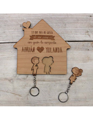 Casita Cuelga Llaves Personalizada para Regalar a vuestra Pareja