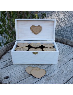 Caja Madera con Corazones...