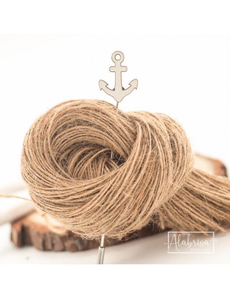 Alfiler de Ancla de Madera para Invitadas de Boda - ALABRISA detalles