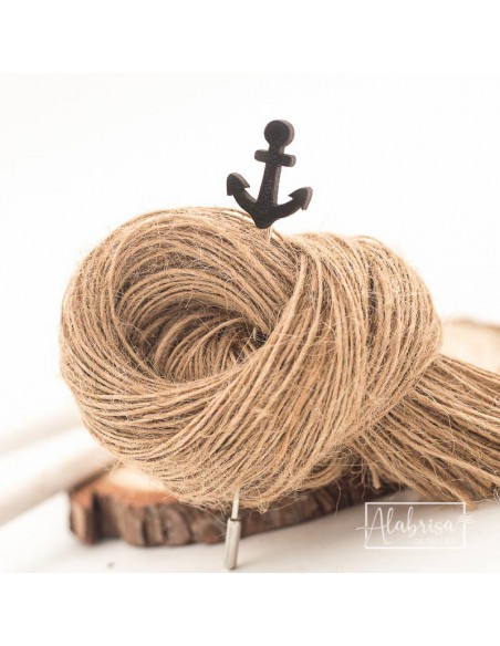 Alfiler de Ancla de Madera para Invitadas de Boda - ALABRISA detalles