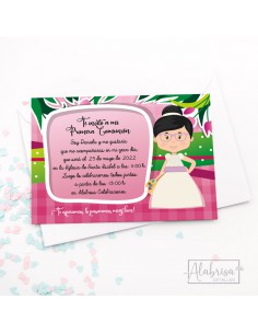 Invitación Comunión Niña...