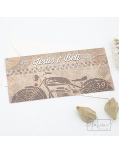 Invitación Boda Moto Harley