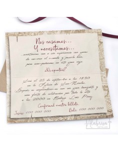 Invitación Boda Mapamundi... 2