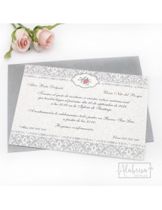 Invitación Boda Elegante Gris