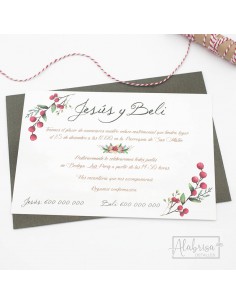 Invitación Boda Navideña