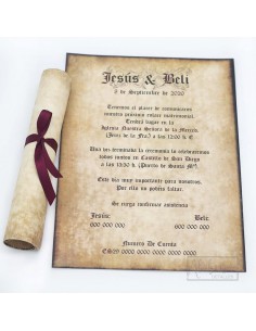 Invitación Boda Pergamino
