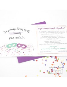 Invitación Boda Carnaval 2