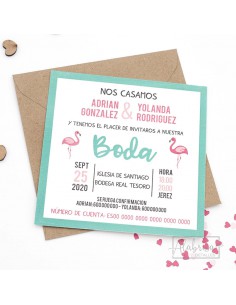 Invitación Boda Tropical