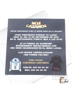 Invitación Boda Star Wars 2