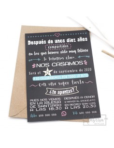 Invitación Boda Tipográfica