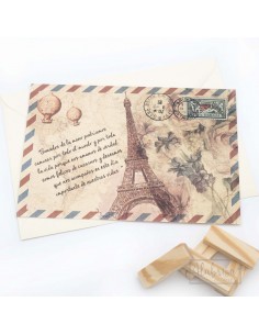 Invitación Boda Vintage Paris