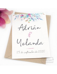 Invitación Boda Flores...