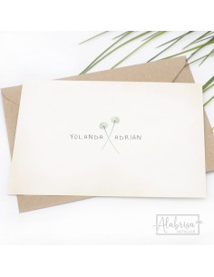 Invitación Boda Natural Hojas