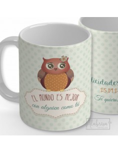 Taza Personalizada Búho. 2