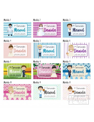 Pack 50 Pegatinas Personalizadas Niña