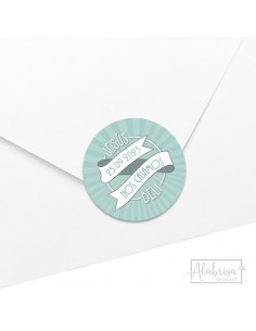 Tarjetas o pegatinas Boda...