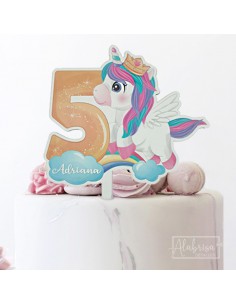 Topper Personalizado Unicornio 2