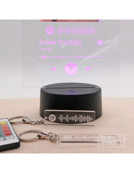 Placa Iluminación LED Spotify Personalizada - ALABRISA detalles