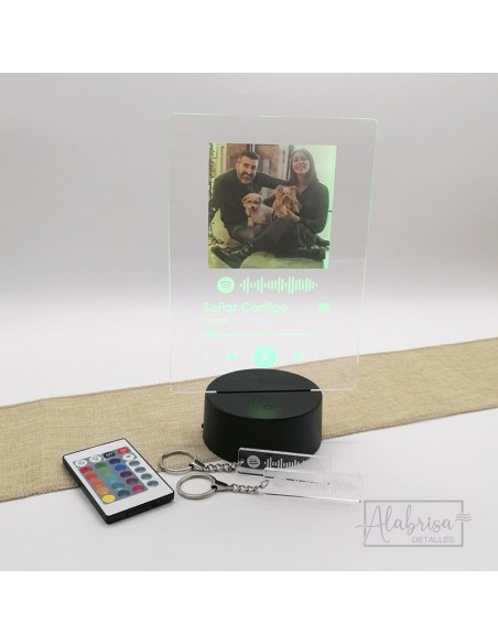 Placa Iluminación LED Spotify Personalizada - ALABRISA detalles