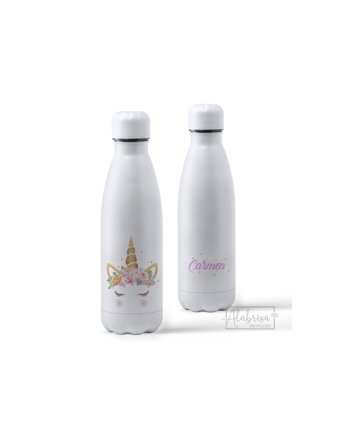 Botella Térmica Unicornio Personalizada - ALABRISA detalles