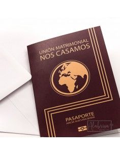 Invitación Boda Pasaporte