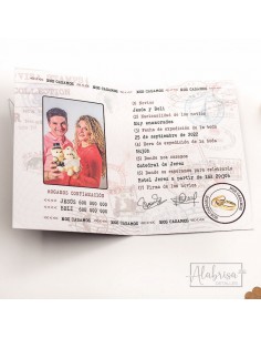 Invitación Boda Pasaporte 2