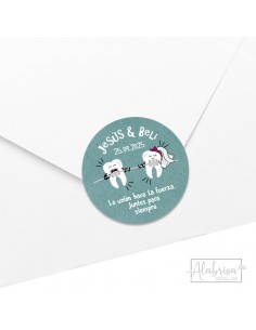 Tarjetas o Pegatinas Boda...