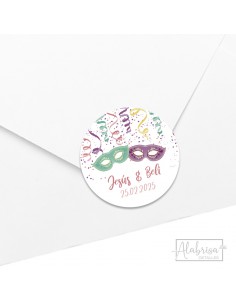 Tarjetas o pegatinas Boda...