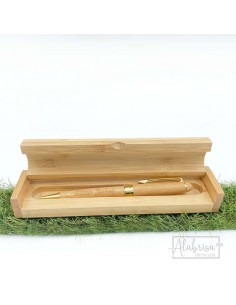 Estuche bolígrafo bambú 2