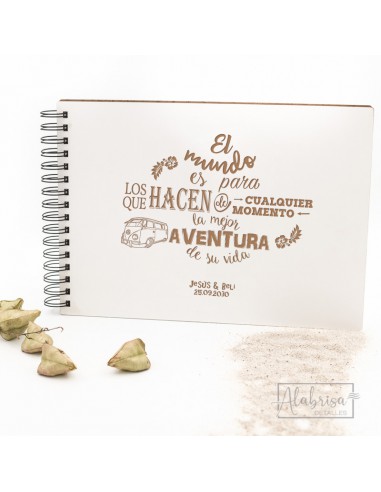 Libro de firmas en madera, para todos los eventos, bodas, bautizos