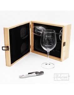 Caja con Copas de Vino para...